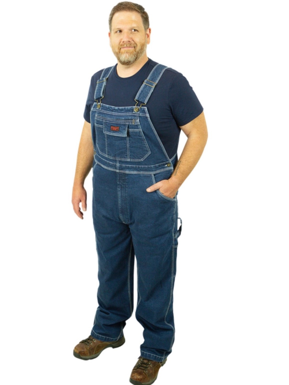 FiveBrother Rinsed Denim Bib Overalls #54